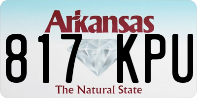 AR license plate 817KPU