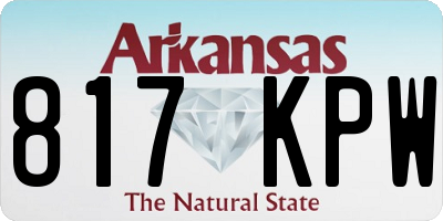 AR license plate 817KPW