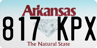 AR license plate 817KPX