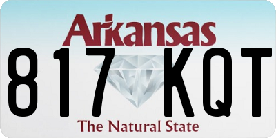 AR license plate 817KQT