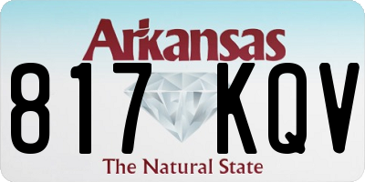 AR license plate 817KQV