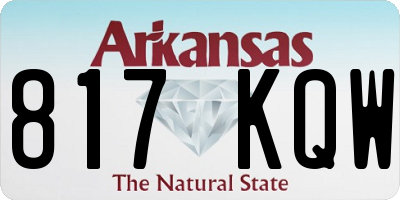 AR license plate 817KQW