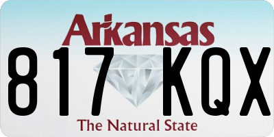 AR license plate 817KQX