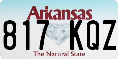 AR license plate 817KQZ