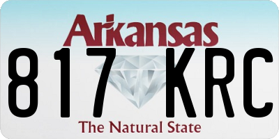 AR license plate 817KRC