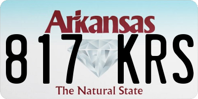 AR license plate 817KRS