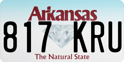 AR license plate 817KRU