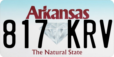 AR license plate 817KRV