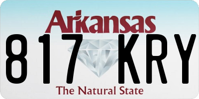 AR license plate 817KRY