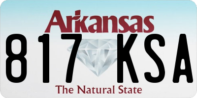 AR license plate 817KSA