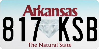 AR license plate 817KSB