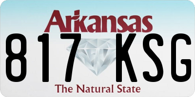 AR license plate 817KSG