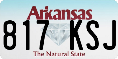 AR license plate 817KSJ