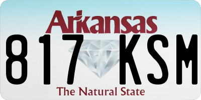 AR license plate 817KSM