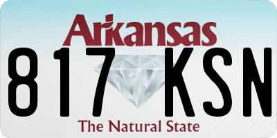 AR license plate 817KSN