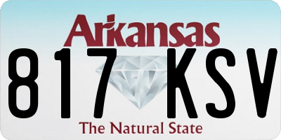AR license plate 817KSV