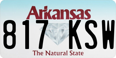AR license plate 817KSW