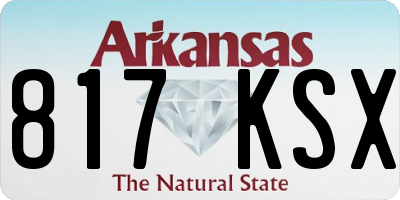 AR license plate 817KSX