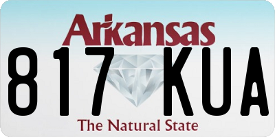 AR license plate 817KUA