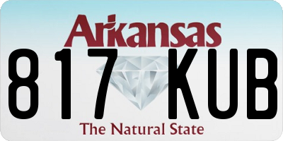 AR license plate 817KUB