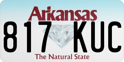 AR license plate 817KUC