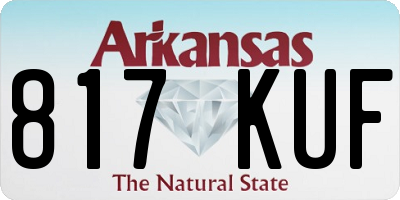 AR license plate 817KUF