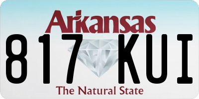 AR license plate 817KUI