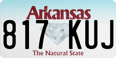 AR license plate 817KUJ