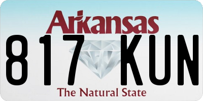 AR license plate 817KUN