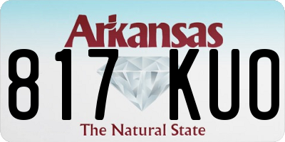 AR license plate 817KUO