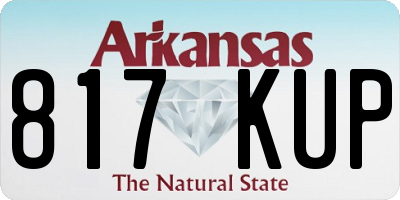 AR license plate 817KUP