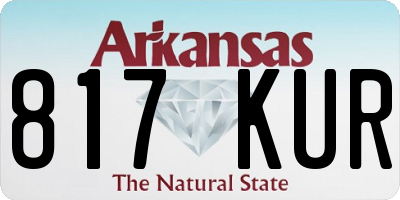 AR license plate 817KUR