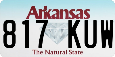 AR license plate 817KUW
