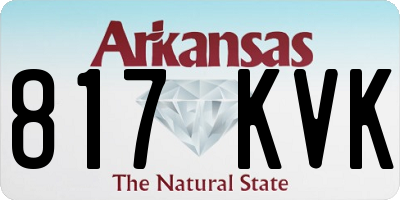 AR license plate 817KVK