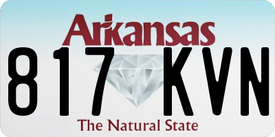 AR license plate 817KVN