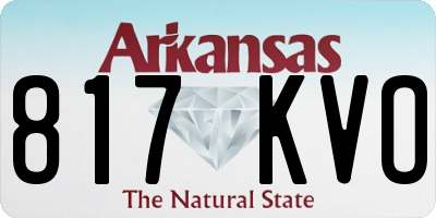 AR license plate 817KVO