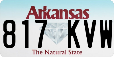 AR license plate 817KVW