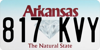 AR license plate 817KVY