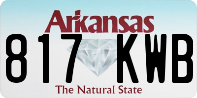 AR license plate 817KWB