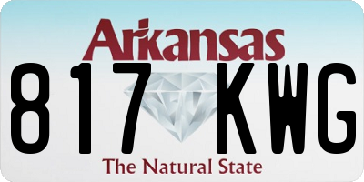 AR license plate 817KWG