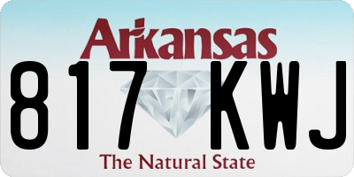 AR license plate 817KWJ