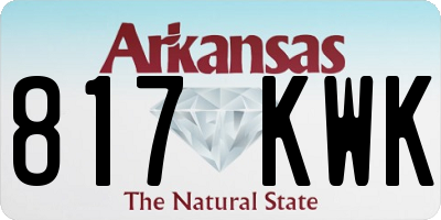 AR license plate 817KWK