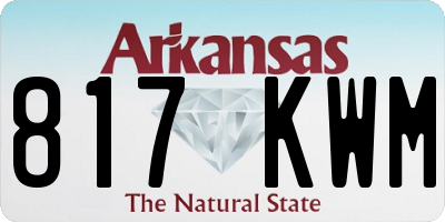 AR license plate 817KWM