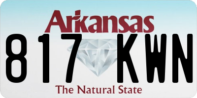 AR license plate 817KWN