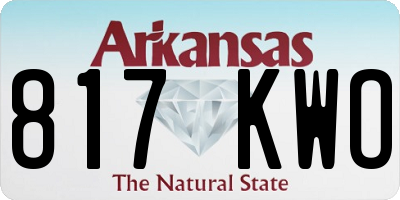 AR license plate 817KWO