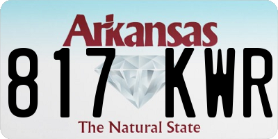 AR license plate 817KWR