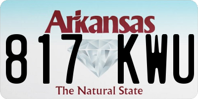 AR license plate 817KWU
