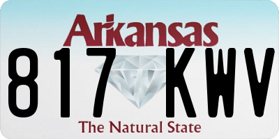 AR license plate 817KWV