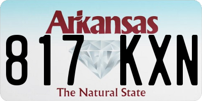 AR license plate 817KXN