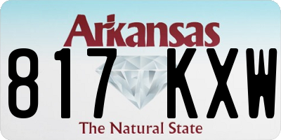 AR license plate 817KXW